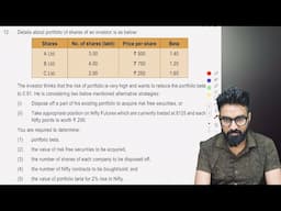 Q.12 - Derivatives | Dispose portfolio & Acquire Rf | Position on Nifty Futures