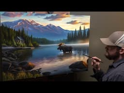 Landscape Painting Time-lapse | 'The Rising Sun'