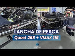 Quest 268 + Motor Yamaha VMAX 115 HP: Conheça a lancha de pesca de alta performance e muito conforto