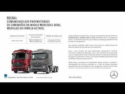 RECALL ACTROS 2653 E 2553