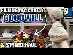 FILLING MY CART while Goodwill Thrift Store Shopping•Thrift Store Finds•Thrift with Me & Thrift Haul