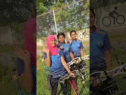 National archers review their bows in full details, pride of my academy. #archery #sports #girl
