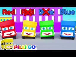 Old MacDonald Had A School | EIEIO | Colorful Buses Song | Nursery Rhymes for Kids & Babies Song