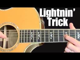 Cool Lightning Hopkins Trick up the neck- a guitar lesson...