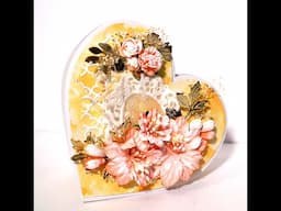 Shabby Chic Heart Shaped Card