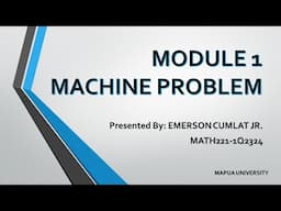 Machine Problem 1 - Numerical Methods