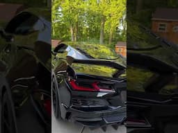 FULL Z07 bumper with @RacingSportConcepts 2" higher Z07 wing on a C8 Corvette Z06!