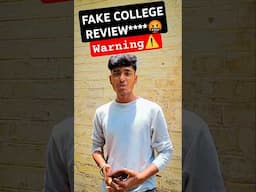 FAKE COLLEGE REVIEW ***🤬#wbjee2025 #wbjee #shortsfeed #shorts