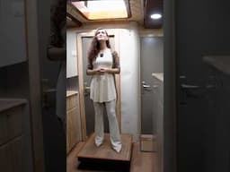 This is how the hydraulic lift setup works, inside this Home on Wheels #motorhomeadventures
