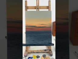 For the sunset lovers 🌅 #oilpainting #paintingprocess #sunsetpainting #artshorts
