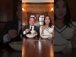 LUNCH AT YALE!!! (ft. Yale College Dean) 🤩💙🫡 #yale #dininghall #collegelife #college
