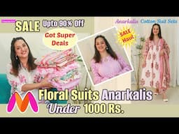 Myntra Floral Kurta Set Anarkalis Under Rs 1000 | Got 90% off Deals on EORS SALE | Perkymegs Hindi