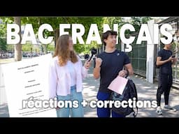 BAC DE FRANÇAIS 2025 : réactions + corrections