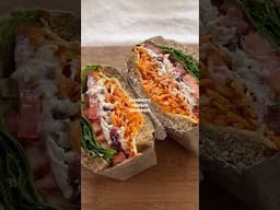 🥪 Cranberry chicken sandwich! with carrot rapee🥕 #sandwichrecipe