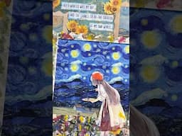 She paints and tell a story 🎨👩🏻‍🎨 #asmr #scrapbooking #artjournal #shorts