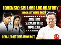 🚀⚡Forensic science laboratory Recruitment 2025 | Junior Scientific Officer | Salary, Eligibility 🚀⚡