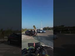 Carabinieri and Polizia parked on the bike lane!