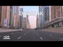 Dubai 4K - Driving Downtown - Skyline Sunrise (HDR Version)