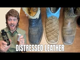 Conditioning Distressed Leather Cowboy Boots