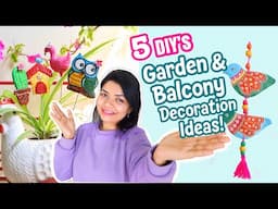 LOW BUDGET ! BALCONY OR GARDEN DECORATION || Garden DIY 🌱 | CLAY ART | DIYwithKANCHAN