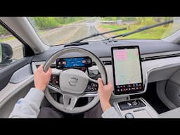 2025 Volvo EX90 Twin Motor Performance - POV Rainy Test Drive (Binaural Audio)
