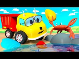 Help the Crabe Find Back its Shell 🦀 Ethan the Dump Truck | Trucks for kids