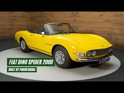 Fiat Dino Spider 2000 | 1 of 1,163 built | Restored | Ferrari V6 | 1967 -VIDEO- www.ERclassics.com