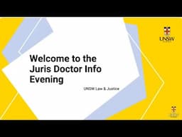UNSW Juris Doctor Info Evening