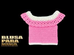 BLUSA A CROCHET PARA NIÑA FÁCIL