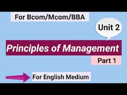 Principles of Management for Bcom/Mcom/BBA। Unit 2। Planning।