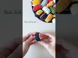 Crochet Maki Roll Sushi | Amigurumi Tutorial | SpringDay DIY #crochet #crochetkeychain