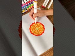 Pixel Orange Slice Drawing 🍊