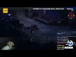 xQc Reacts to an UNBELIEVABLE Police Chase
