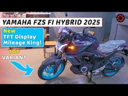 Yamaha FZ-S Hybrid 2025 🧠 Smart TFT Display + Hybrid Assist | Walkaround