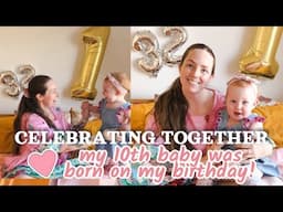 Celebrating our birthdays! My baby is ONE! ❤️🎂