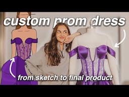 making a custom prom dress (a very detailed look at my creative design process) | STUDIO VLOG 101