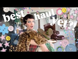 a huge fun + funky THRIFT HAUL !! 🌸✨ | try on + styling | outfit ideas | fashion + style inspo