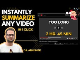 🚀Summarize Any YouTube Video INSTANTLY with These 2 AI Tools! Productivity Hack