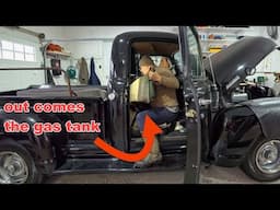 How to Remove a Gas Tank from a Classic Chevy Truck 1/2 Ton - Episode 23
