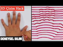 3D Nasıl Çizilir? 3D Drawing Experiment In Turkish | Kolay DIY 3D Çizim | Deneysel Bilim
