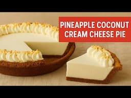 Pineapple Coconut Cream Cheese Pie with Gingersnap Crust
