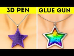 GLUE GUN vs 3D PEN 💖🤩 Creative DIY Ideas & Cool Hacks