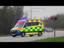 premedic TOMELILLA AMBULANS (9340) i utryckning  rettungswagen auf Einsatzfahrt ambulance respond