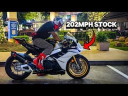 2024 APRILIA RSV4 TOP SPEED RUN: 202 MPH STOCK