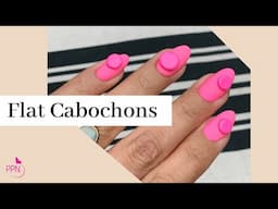 How To Flat Cabochons 3D Nail Art On Structured Gel Overlay