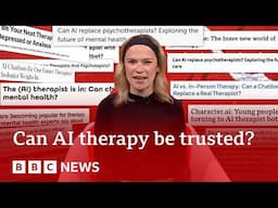 I tried an AI therapist. Does it actually work? | BBC News
