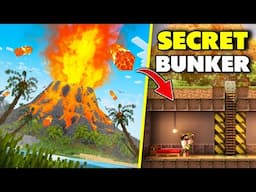 I Built a SECRET BUNKER to Survive an ERUPTING VOLCANO