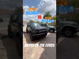 2024 Bronco vs 2024 Mustang | Battle of the Fords 💪🏼#ford #s650mustang #fordbronco