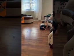 Baby Riding Roomba #roomba #babyshorts #babyboy