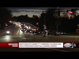 Section of Everett Turnpike in Nashua closed due to a crash